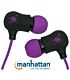 Manhattan Sound Science Nova Sweatproof Earphones Black and Purple