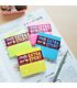 Stickn 76x76 Neon Extra Sticky Notes Assorted Sheets Pad Pkt-5