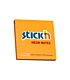 Stickn 76x76 Neon Notes Orange 100 Sheets Per Pad Pkt-12