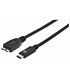 Manhattan USB 3.1 Gen2 Cable - USB Type-C Male / Micro-B Male 3A 1m (3 ft.) Black