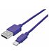 Manhattan iLynk Lightning Cable Type A Male to 8 Pin Male 1m (3 ft.) Purple