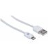 Manhattan iLynk Lightning Cable - A Male / Lightning Connector Male 1m (3 ft.) White Retractable