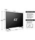 Hisense 43 inch A6N Series Direct LED UHD Vidaa Smart TV