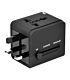 Port Connect Dual USB Port Universal Travel Adapter