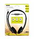Port Stereo Headset with Mic with 1.2m Cable|1 x 3.5mm|Volume Controller - Black