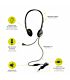 Port Stereo Headset with Mic with 1.2m Cable|1 x 3.5mm|Volume Controller - Black