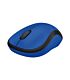 Logitech - M220 Silent RF Wireless Optical Ambidextrous Mouse - Black/Blue