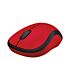 Logitech - M220 Silent RF Wireless Optical Ambidextrous Mouse - Black/Red
