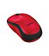 Logitech - M220 Silent RF Wireless Optical Ambidextrous Mouse - Black/Red
