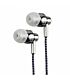 Astrum EB250 Stereo Earphone Electro Painted + In-wire mic Silver