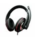 Astrum HS230 Stereo Headphone + Fix Mic Red