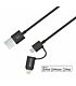 Astrum AC320 Charge / Sync Cable 8pin + 13p Micro Black