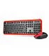 Astrum KW300 Wireless Keyboard + Mouse Deskset Red & Black