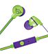 Amplify Sport Quick Series Earbuds with Mic - Green and Purple