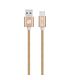 Bounce Cord Series Braided USB Type-C Cable - Gold - 2m Champagne Gold
