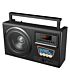 Bounce Boomer Series Digital FM Radio with Bluetooth and Rechargeable Battery Black