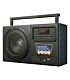 Bounce Boomer Series Digital FM Radio with Bluetooth and Rechargeable Battery Black