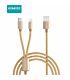 Romoss 2in1 USB to Lightning|Type C 1.5m Cable Gold