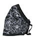 Clinic Gear Anti-Microbial Printed Mask Ladies Floral - Black
