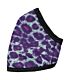 Clinic Gear Anti-Microbial Printed Mask Ladies Leopard Print - Turq and Purple