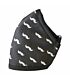 Clinic Gear Anti-Microbial Printed Mask Mens Moustache - Black