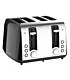 EIGER Geneva 4 Slice Stainless Steel Toaster - Black