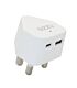 GIZZU Wall Charger Type C 20W|USB SA 3 Prong - White