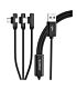 Orico Right-Angled 3in1 USB to Lightning|TypeC|Micro USB Cable - Black