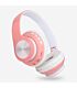 Geeko iPerfect Bluetooth Wireless On Ear Stereo Headphones Pink and White