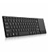 Rii QWERTY Touchpad 10Keyless Keyboard Touch Volume Control Black