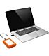 LaCie Rugged Mini - 1TB External Hard Drive USB 3.0 Silver/Orange