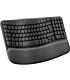 Logitech 920-012304 Wave Keys 96% Graphite Grey Wireless Ergonomic Keyboard