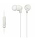 Sony EX15AP In-Ear Headphones with Mic for iPhone- Android - Blackberry White