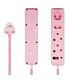 SWITCHED 4 Way Medium  Surge Protected Multiplug 0.5M Braided Cord Pink