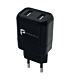 Premio 2.4 Amp Dual wall Charger - Black