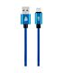 Pro Bass Braided series Micro USB cable Blue 1.5m