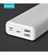 Romoss Simple 20 20000mAh Input: Type C|Lightning|Micro USB|Output: 2 x USB Power Bank - White