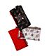 Quest 3 piece Pencil Case Set Ninja Black and Red