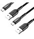 Rocka Quadro series Type-C 4 Pack Cables - Black