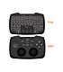 Rii 2in1 Wireless Gamepad with Touchpad|QWERTY Keyboard|2 x Analogue Sticks|Bumpers & Triggers|D-Pad|backlighting Black