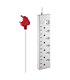 Switched 12-way Medium Surge Protection Multiplug with 0.5m Cord White