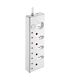 Switched 8-way Medium Surge Protection Multiplug with 0.5m Cord White