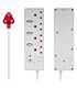 Switched 8-way Medium Surge Protection Multiplug with 0.5m Cord White