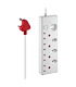 Switched 8-way Medium Surge Protection Multiplug with 0.5m Cord White