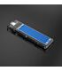 Orico M.2 NVME (2230/2242/2260/2280) to USB3.1(Device Input) Gen-2 Type-C(Enclosure Side) Transparent SSD Enclosure (2TB Max) - Blue Heatsink (Compatible with CTA2-SV/CTA2-GR)
