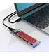 Orico M.2 NVME (2230/2242/2260/2280) to USB3.1(Device Input) Gen-2 Type-C(Enclosure Side) Transparent SSD Enclosure (2TB Max) - Red Heatsink (Compatible with CTA2-SV/CTA2-GR)