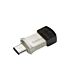 Transcend 128GB Jetflash 890 USB-C & USB 3.1 OTG Flash Drive - Silver