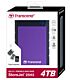 Transcend StoreJet 25H3 2.5 inch 4TB USB 3.0 External Hard Drive - Purple