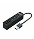 Orico 3 Port USB3.0 Hub with Card Reader - Black