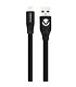 Volkano Slim Series Flat PVC Lightning Cable 1.2m - Black